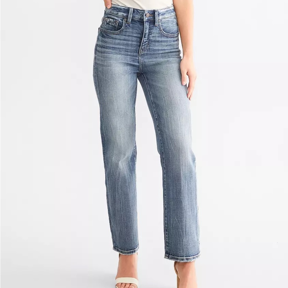 Buckle Black Fit No. 35 Cropped Straight High Rise Shaping Smoothing Jean 27x28